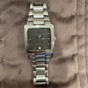 Men’s Kenneth Cole Silver and Black Stainless Steel Watch
